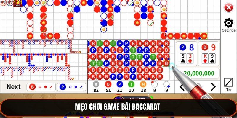 Mẹo chơi game bài Baccarat 