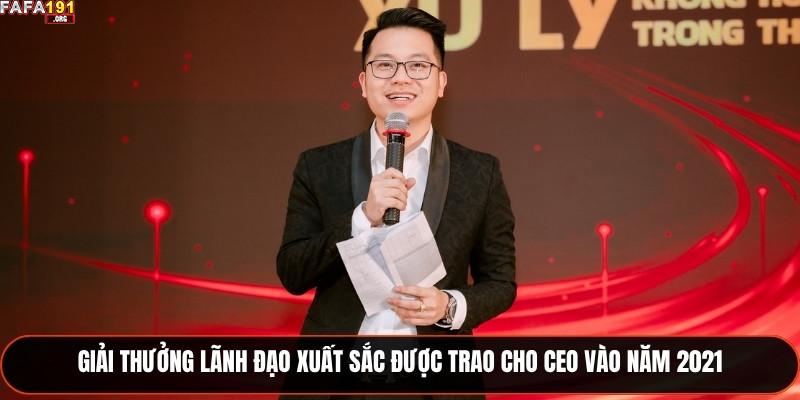 Giải thưởng lãnh đạo xuất sắc được trao cho CEO vào năm 2021